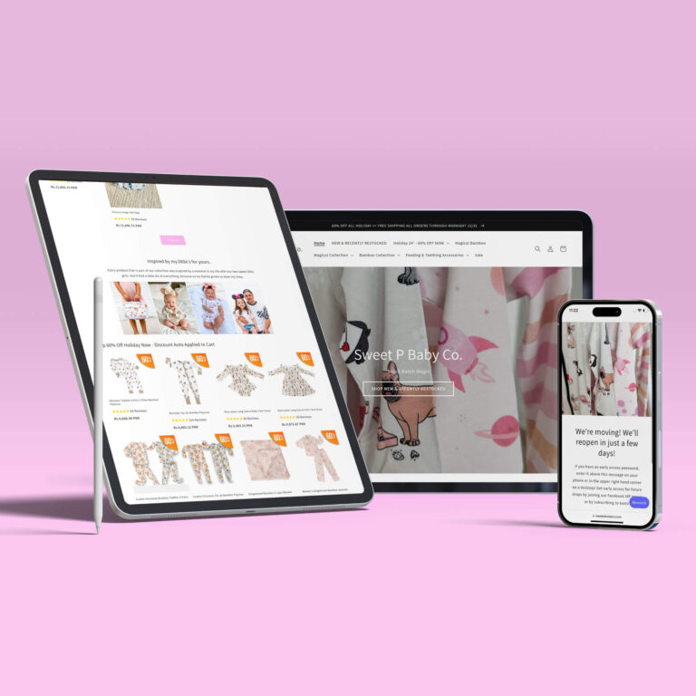 Sweet P Baby Co online store on multiple devices